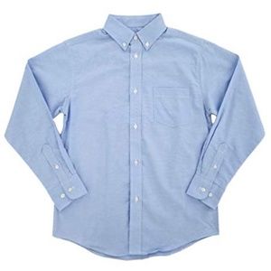Chaps Button Up with Pocket Blue Dress Shirt